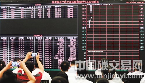 重慶碳排放權(quán)交易正式開市，不足半小時內(nèi)迅速達成16筆交易